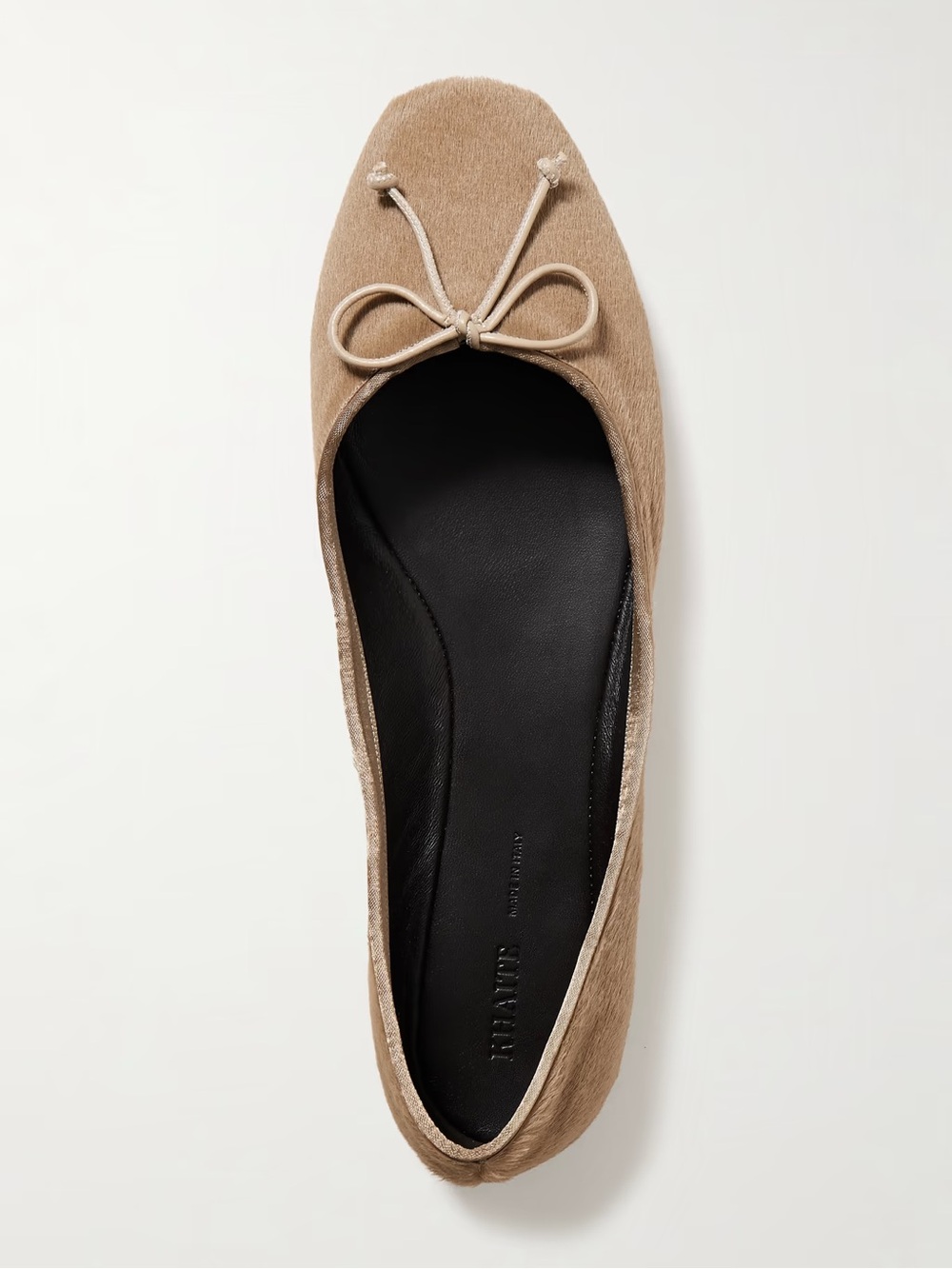 KHAITE Charlotte Ballerina Flats in Barley Haircalf (never worn)